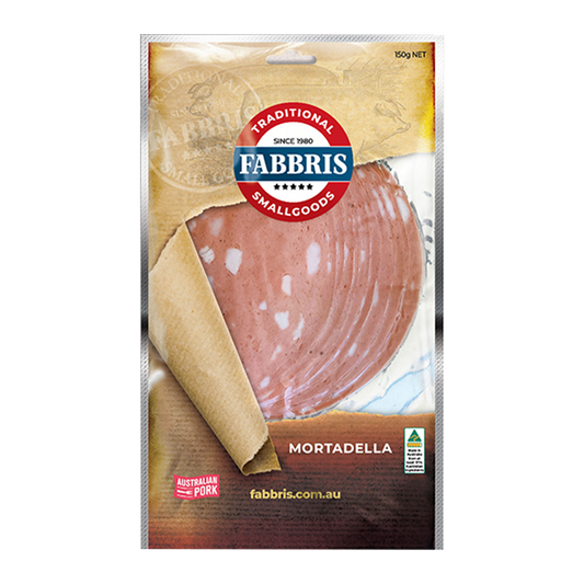 Fabbris Mortadella Plain Sliced 150g