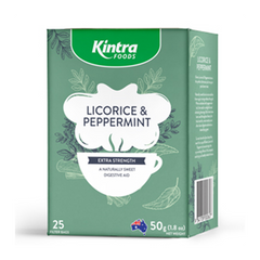 Kintra Foods Licorice and Pepperment Teabags x25 50g