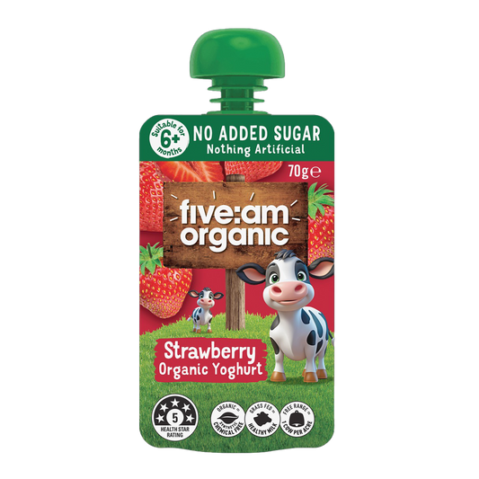Five AM Strawberry Organic Yogurt 70g