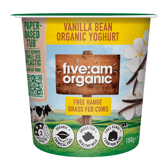Five AM Vanilla Bean Organic Yogurt 150g