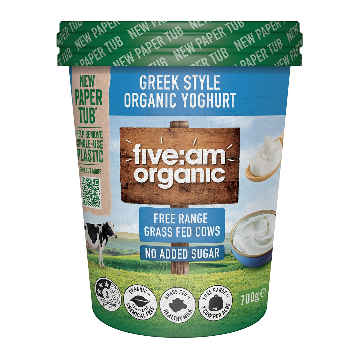 Five AM Greek Style Yogurt 700g
