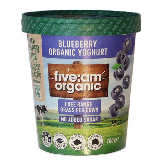 Five AM Blueberry Organic Yoghurt 700g