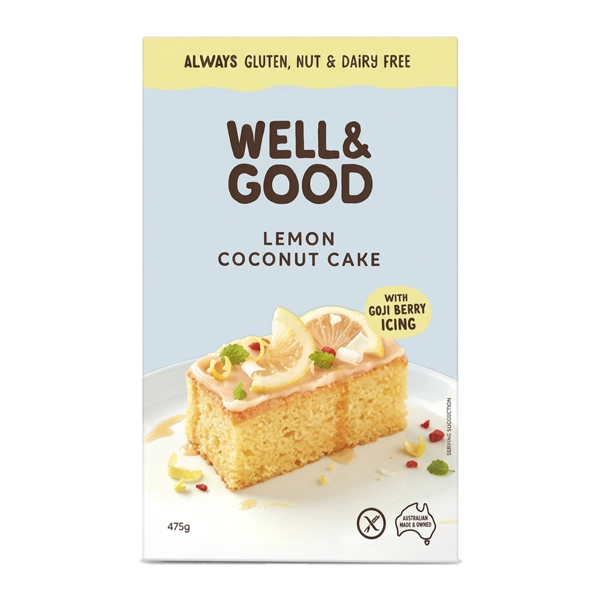 Well and Good Lemon Coconut Cake 475g