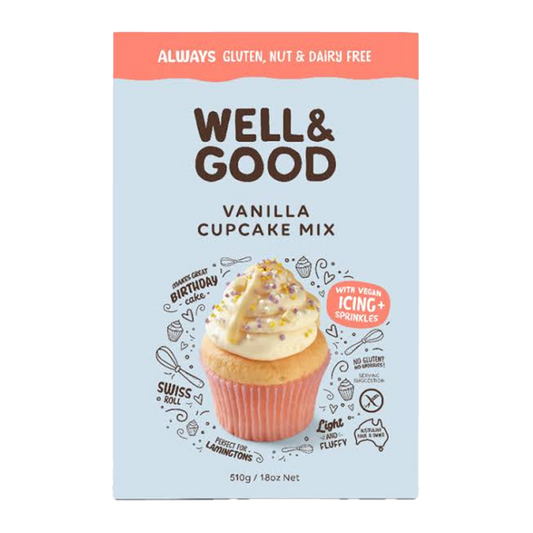 Well and Good Vanilla Cupcake Mix 510g
