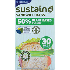 Hercules Sandwich Bags Resealable x30