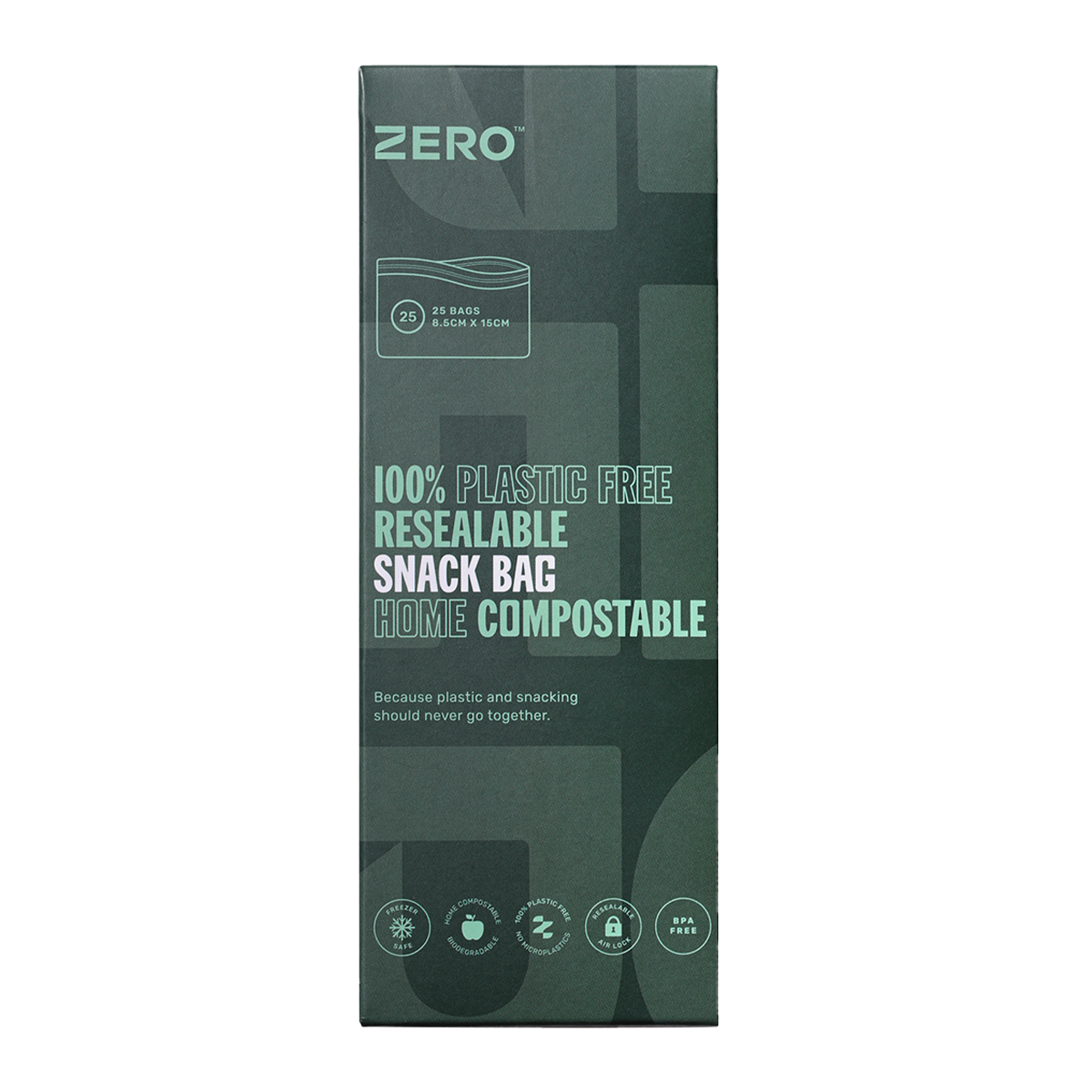Zero Resealable Snack Bag x25 Pack