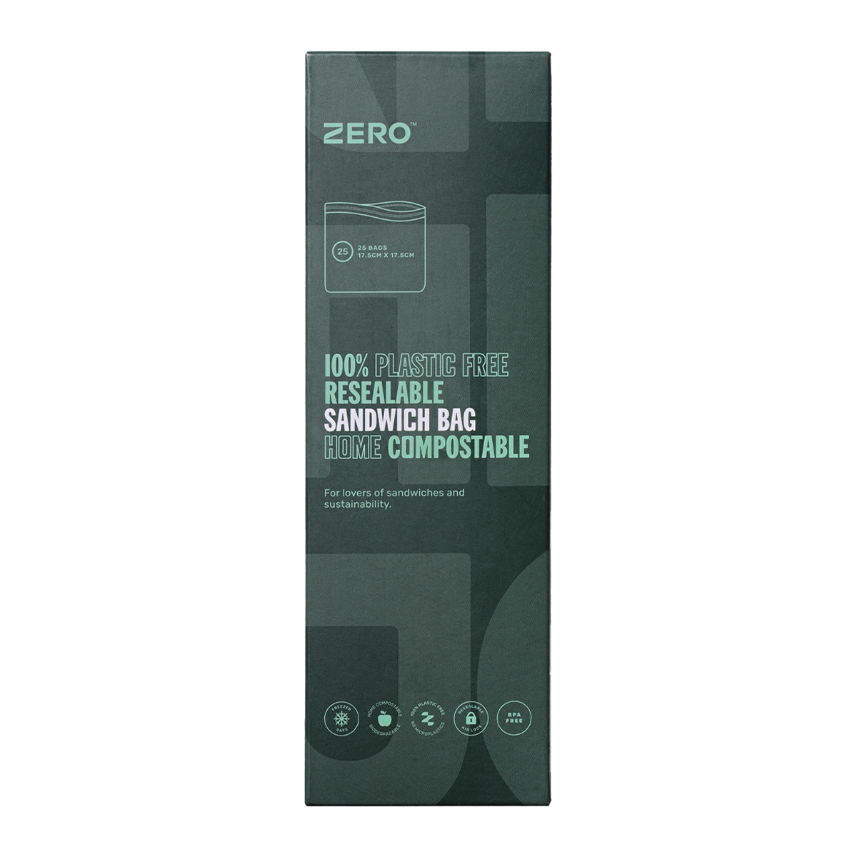 Zero Resealable Sandwich Bag x25 Pack
