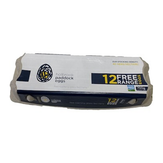 Holbrook Paddock Eggs Free Range Eggs x12 700g