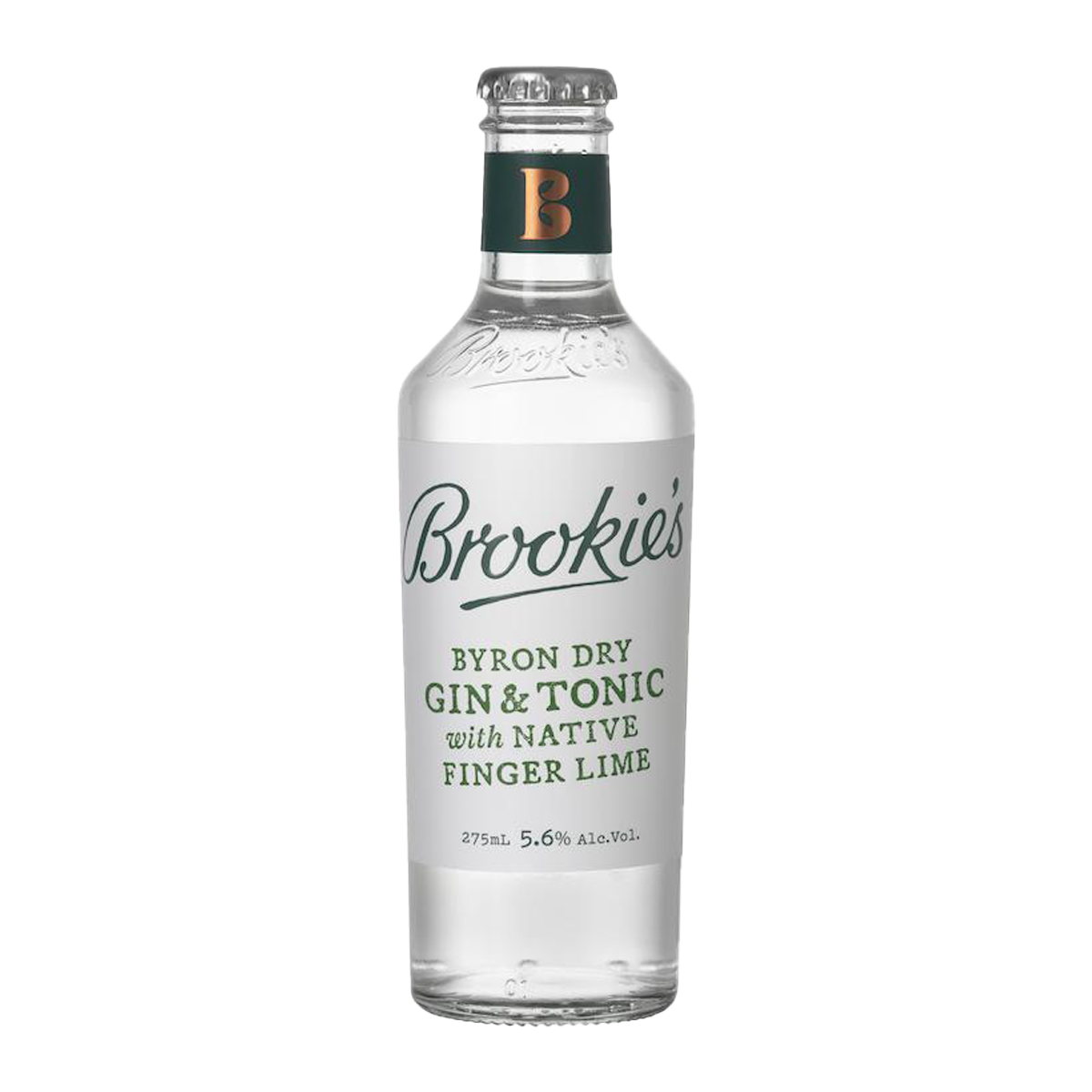 Brookie's Byron Dry Gin and Tonic with Native Finger Lime 275ml