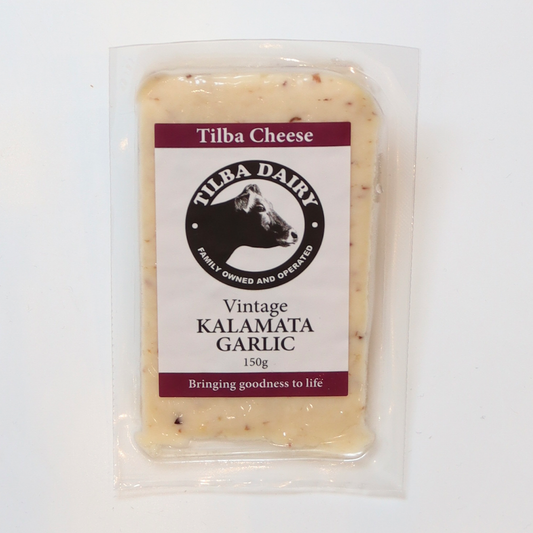Tilba Dairy Kalamata Garlic Cheese 150g