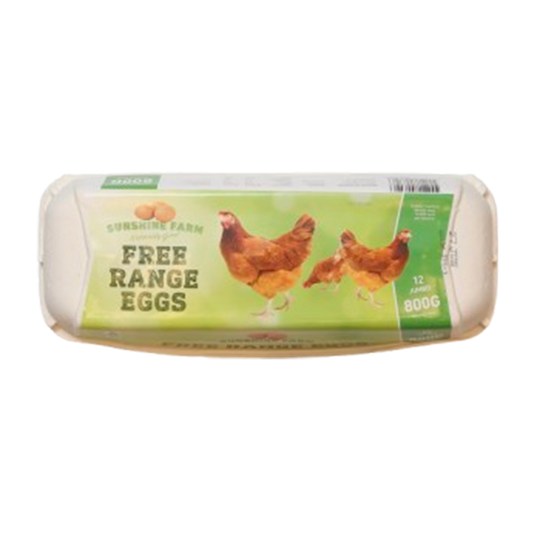Sunshine Farm Free Range Pastured Eggs x12 Pack 800g