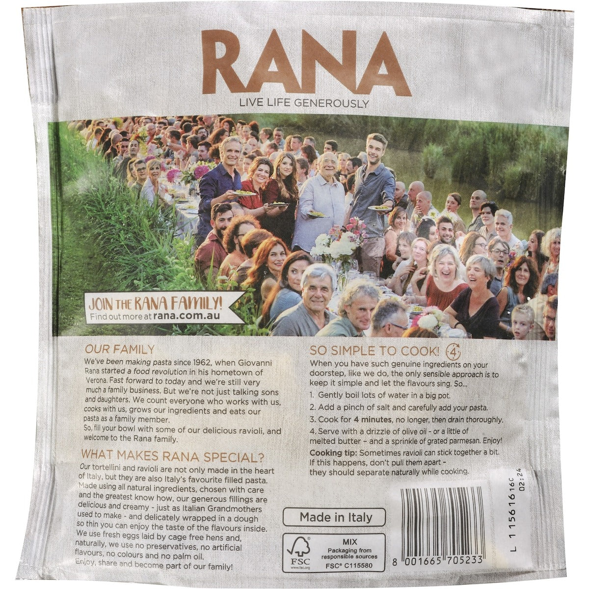 Rana Porcini Mushroom Ravioli 325g