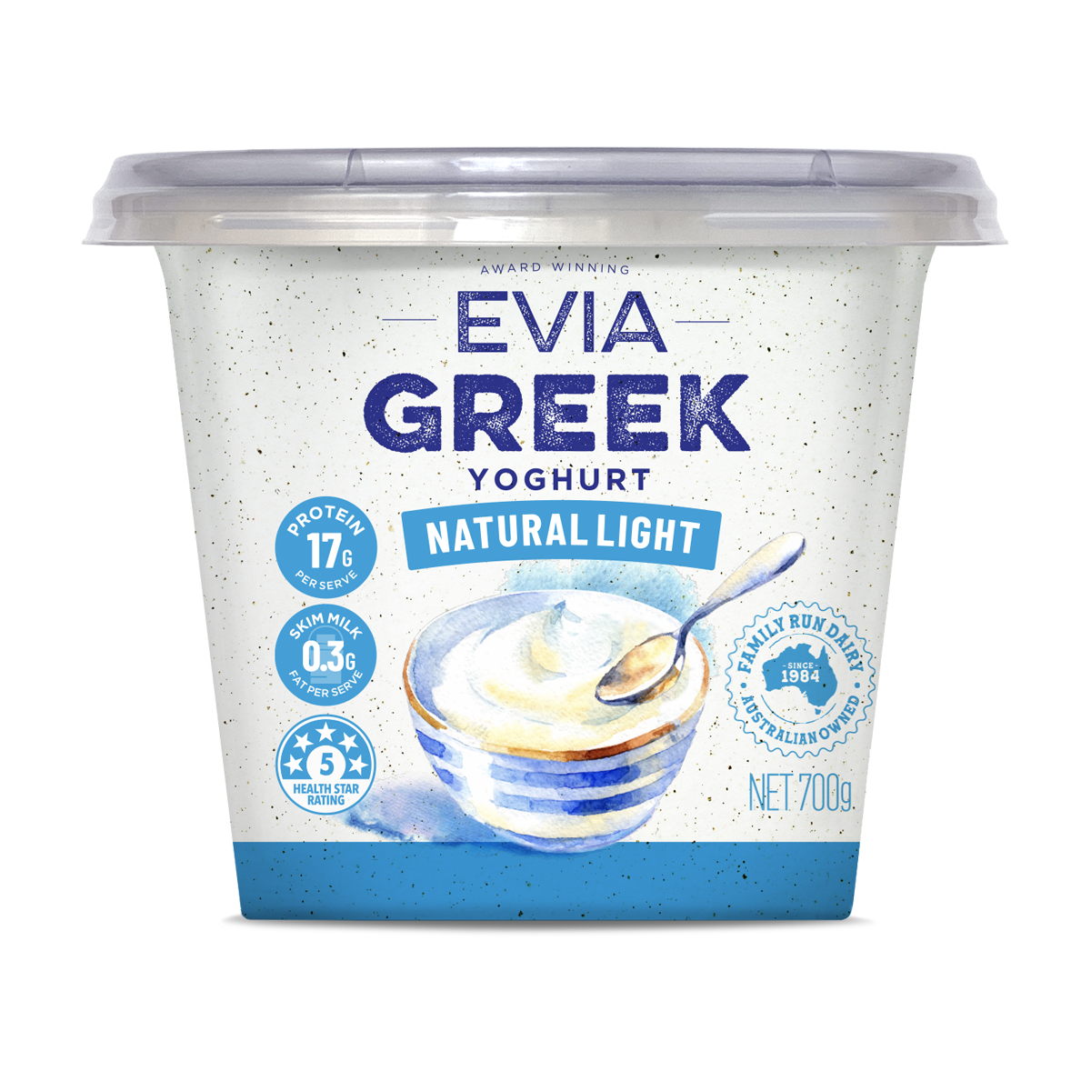 Evia Greek Yoghurt Natural Light 700g