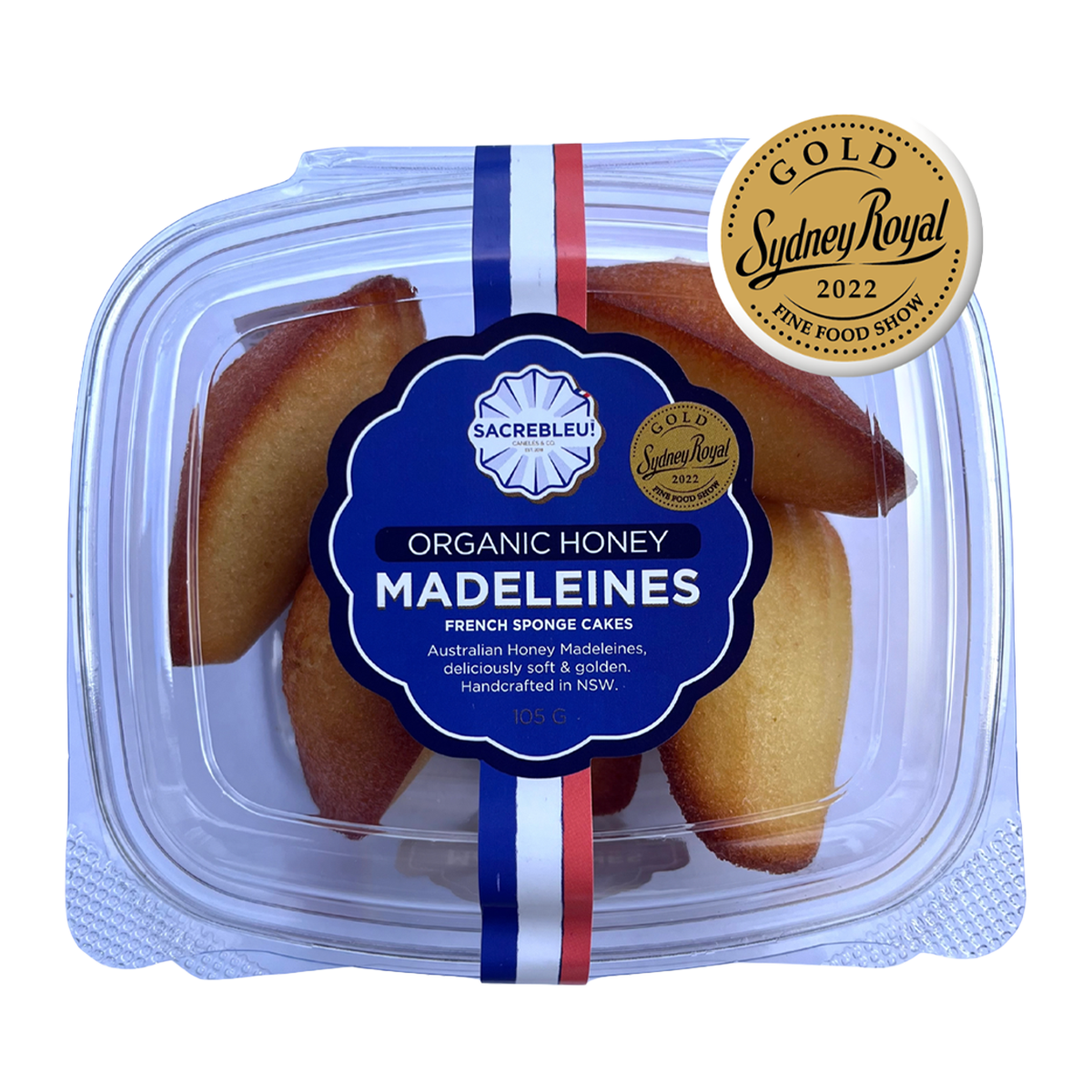 Sacrebleu Organic Honey Madeleines 105g