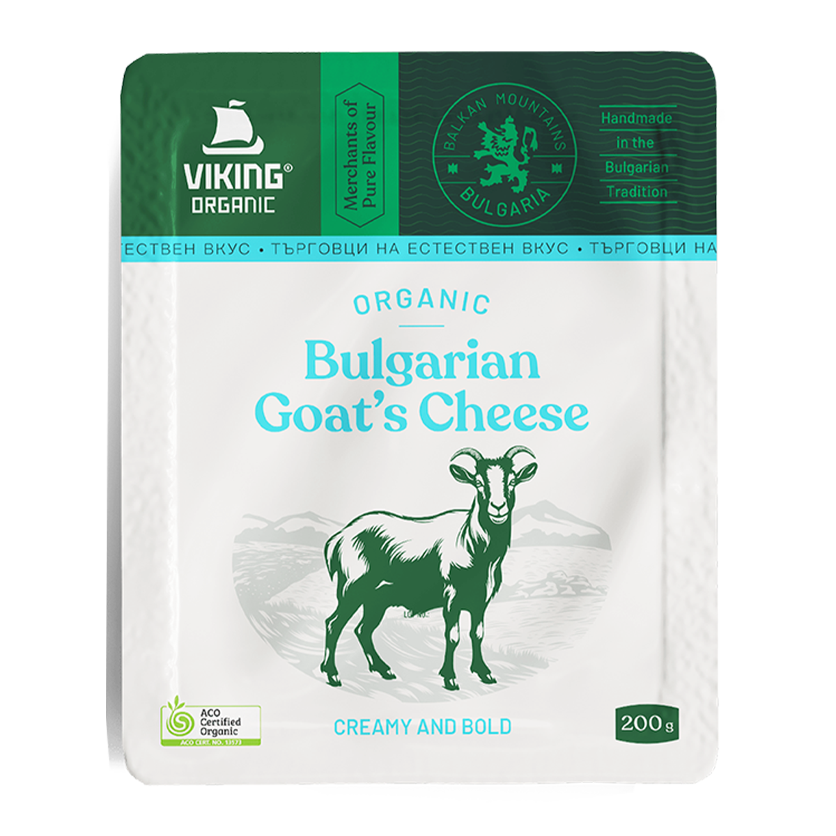 Viking Organic Bulgarian Goat Feta Cheese 200g