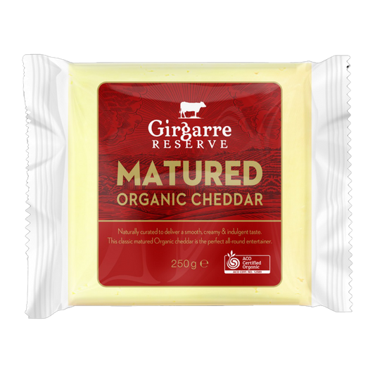 Girgarre Reserve Matured Organic Cheddar Cheese 250g