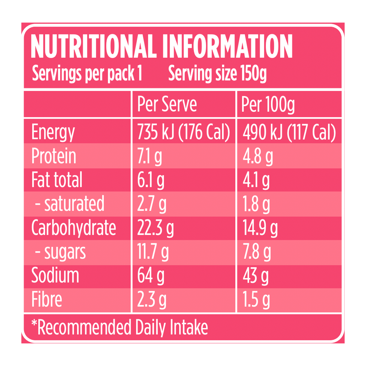 Swiss & Oats Yoghurt Strawberry & Vanilla 150g