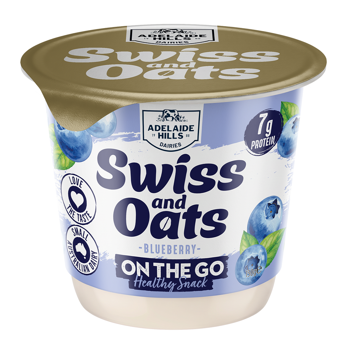 Swiss & Oats Yoghurt Blueberry 150g