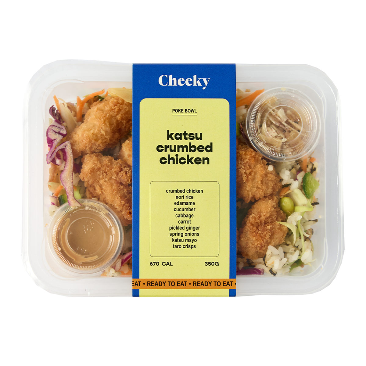 Cheeky Katsu Crumbed Chicken Poke Bowl 350g