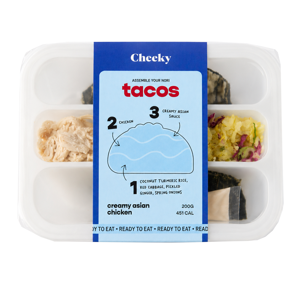 Cheeky Creamy Asian Chicken Nori Tacos 200g