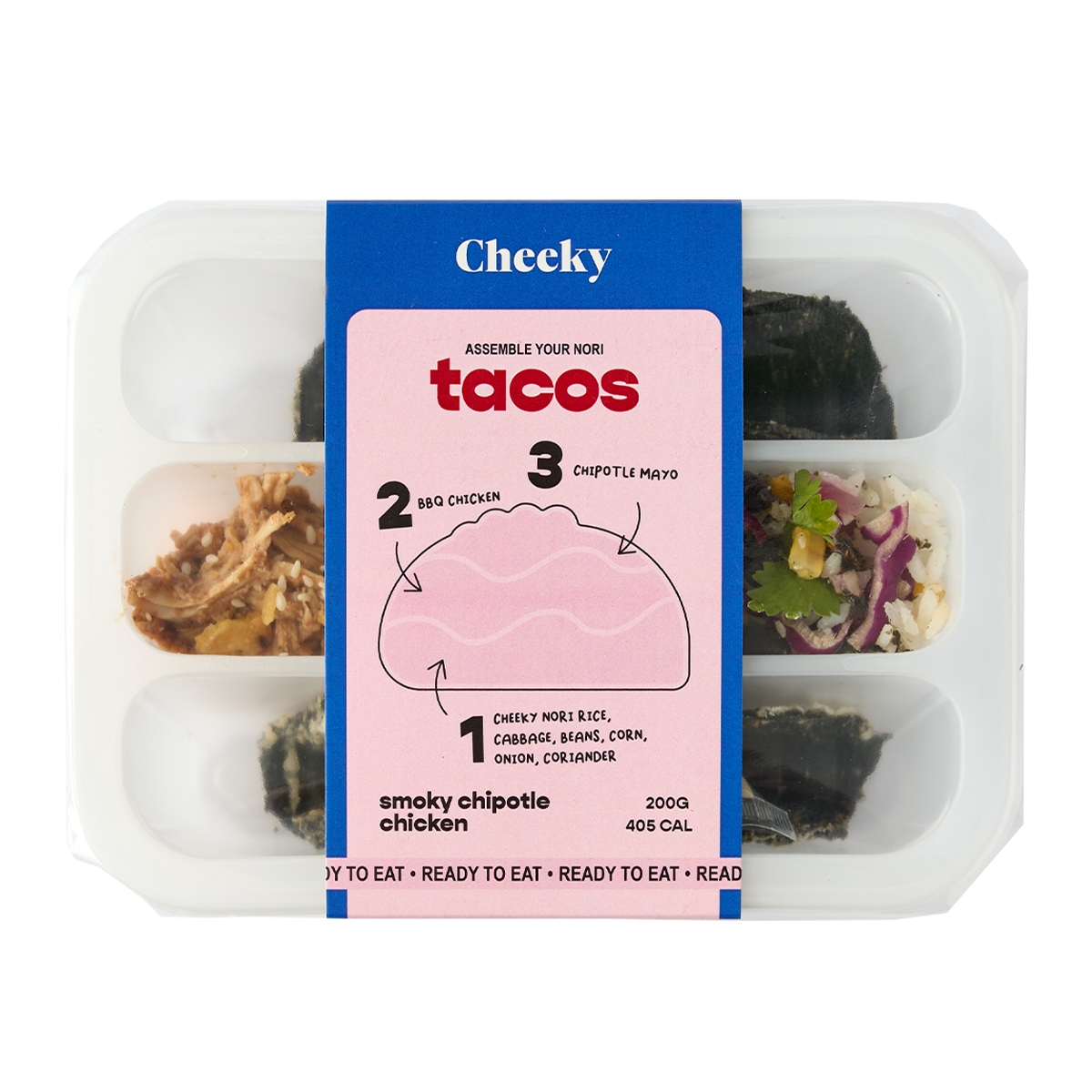 Cheeky Smoky Chipotle Chicken Nori Tacos 200g