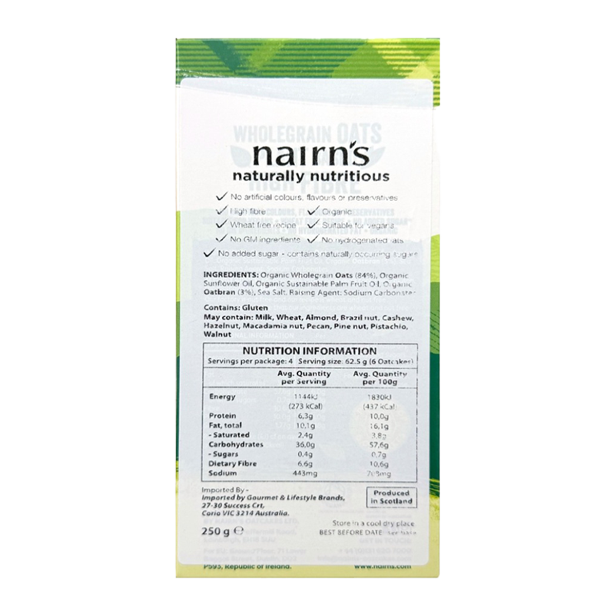 Nairns Organic Oatcakes 250g