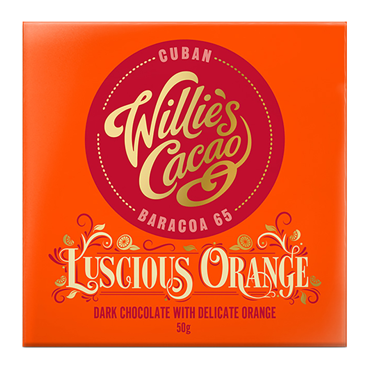 Willies Cocoa Luscious Orange Dark Chocolate 50g