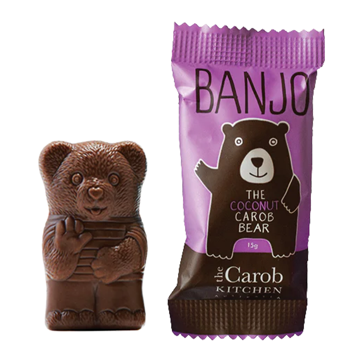 The Carob Kitchen Banjo Coconut Bear 15g
