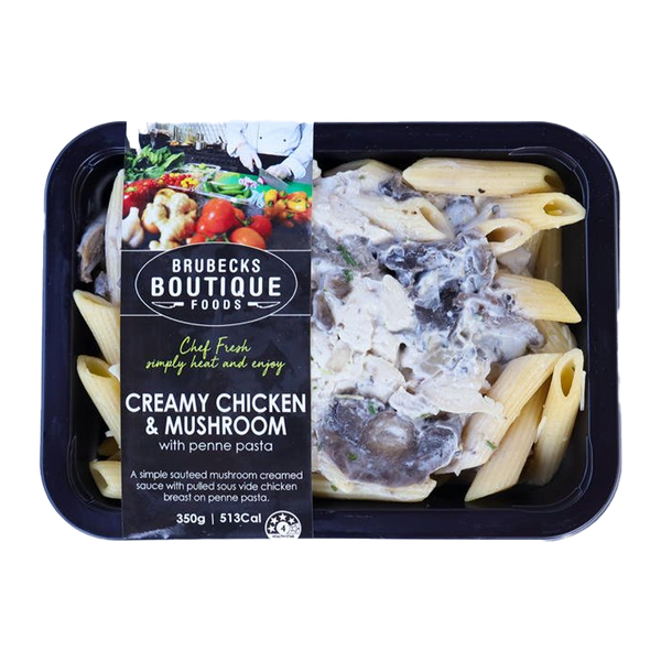 Brubecks Boutique Foods Creamy Chicken and Mushroom Penne Pasta 350g