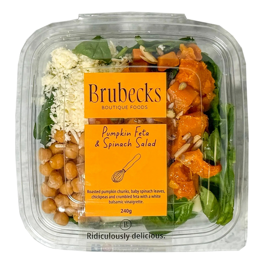 Brubecks Pumpkin, Spinach & Feta Salad
