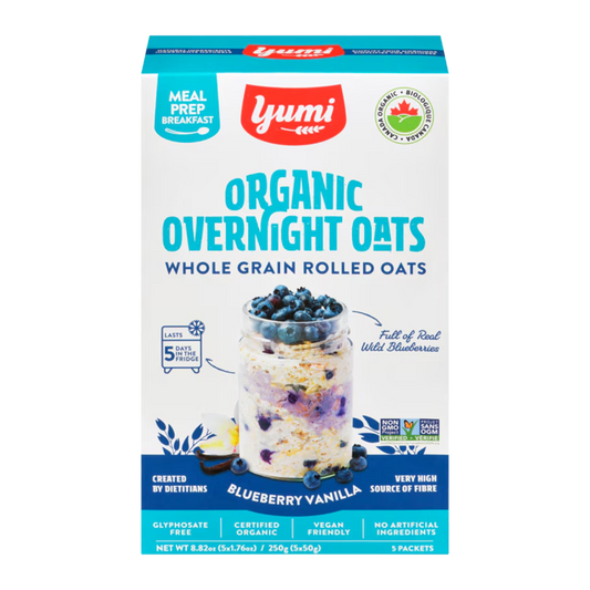 Yumi Organic Overnight Oats Blueberry Vanilla 250g