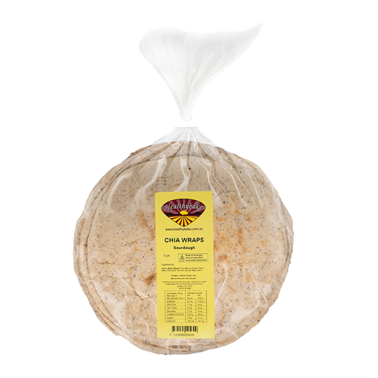 Healthy Bake Sourdough Chia Wraps x5 400g