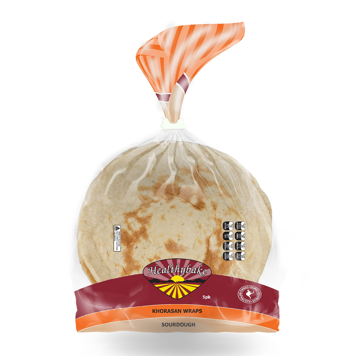 Healthy Bake Sourdough Khorasan Wraps 400g