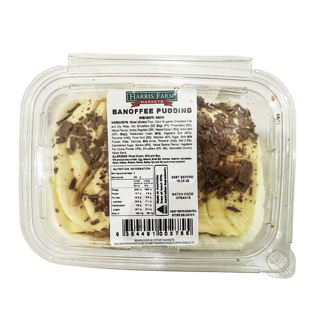 Harris Farm Homemade Banoffee Pudding 460g