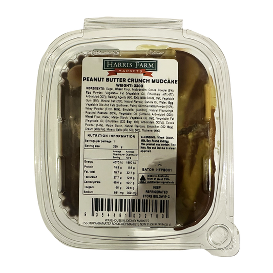 Harris Farm Homemade Peanut Butter Crunch Mudcake 220g