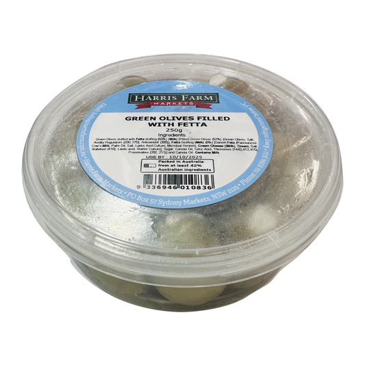 Harris Farm Green Olive With Fetta 250g