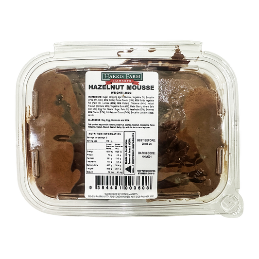 Harris Farm Hazelnut Mousse 350g