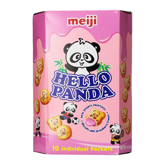 Meiji Hello Panda Strawberry Biscuits x10 234g