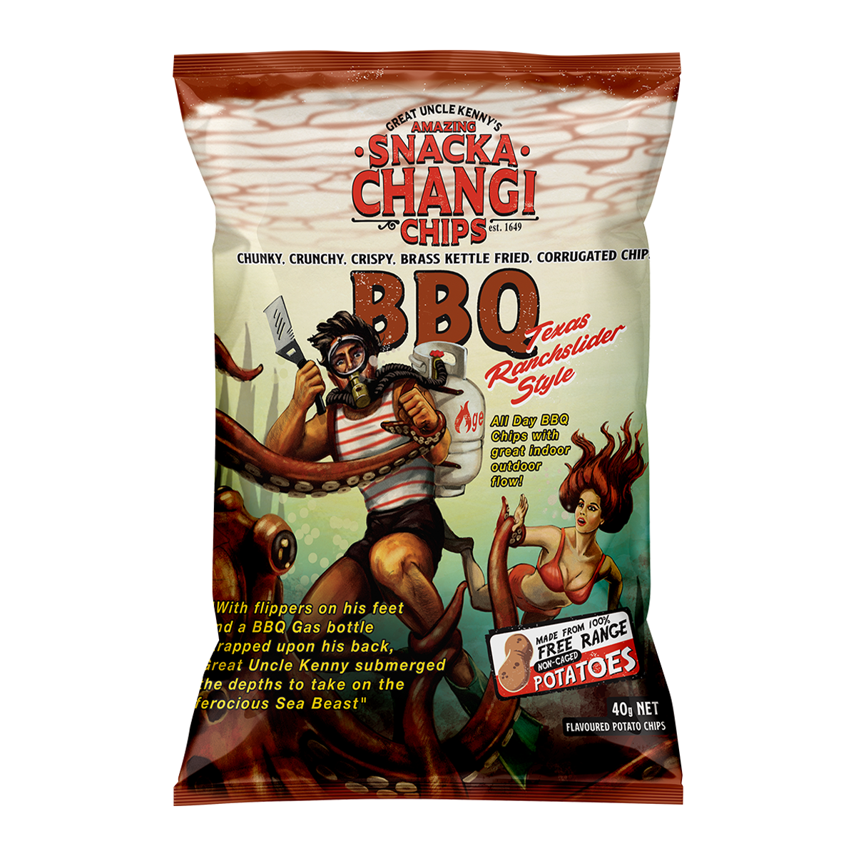 Snackachangi Chips Kettle BBQ 150g