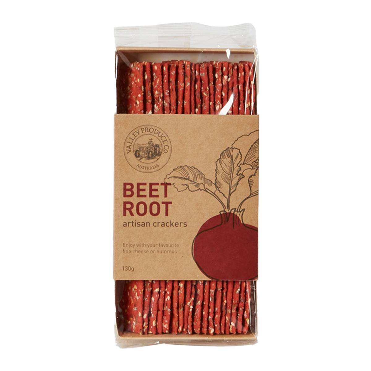 Valley Produce Co Beetroot Artisan Crackers 130g