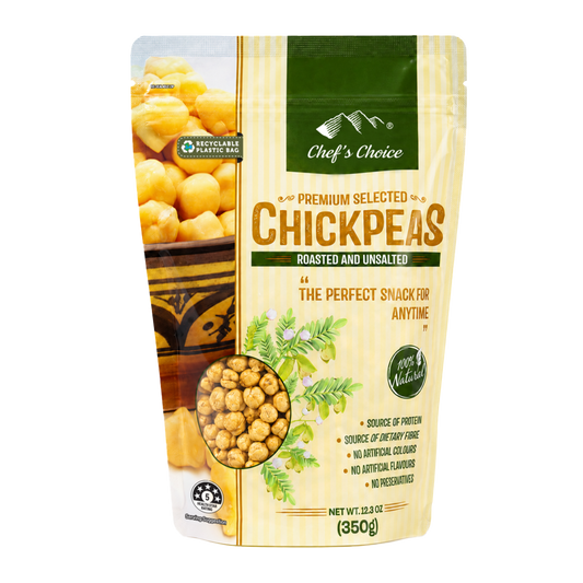 Chef's Choice Roasted and Unsalted Chickpeas 350g