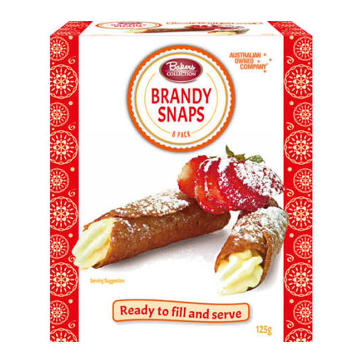 Bakers Collection Brandy Snaps x8 125g