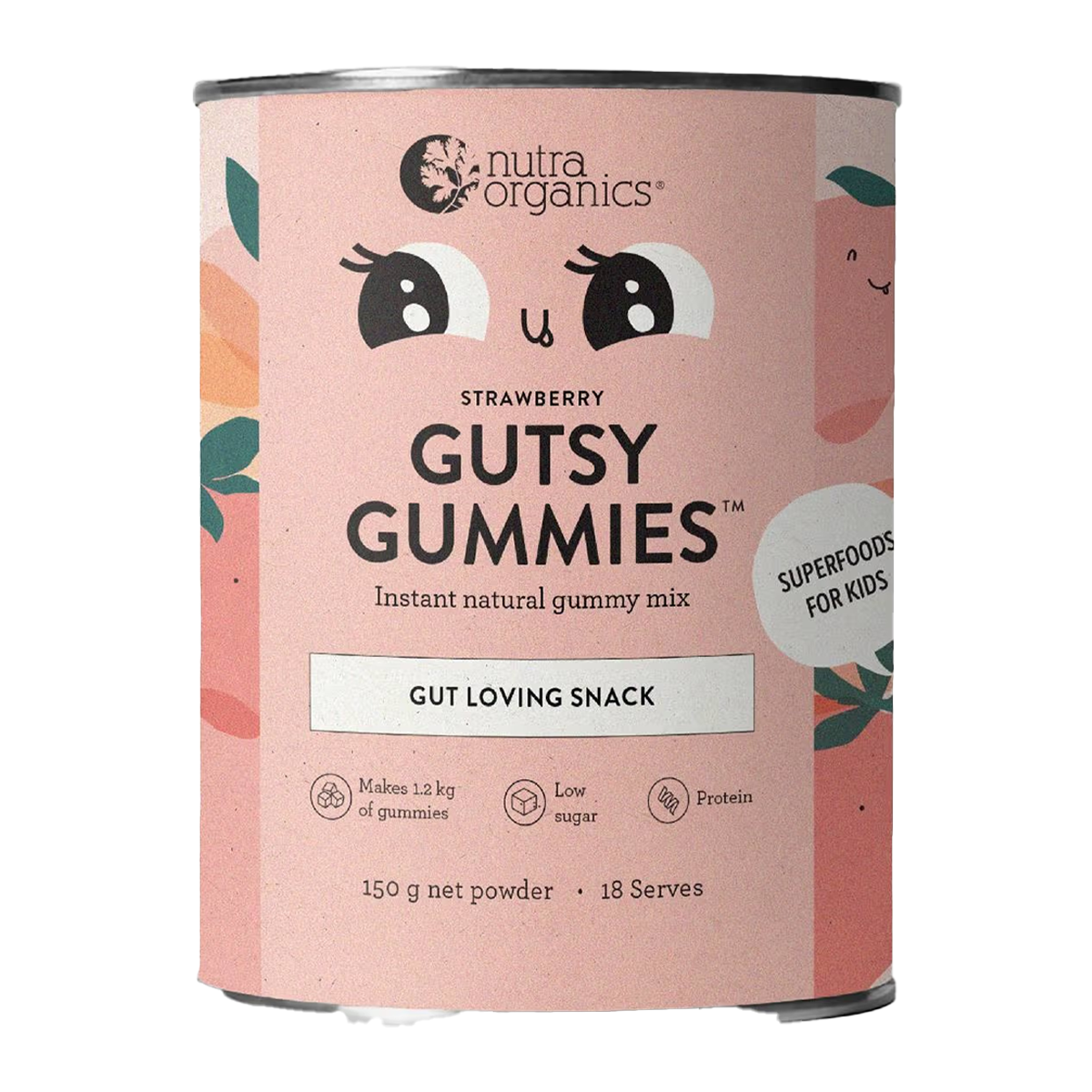 Nutra Organics Strawberry Gutsy Gummies 150g