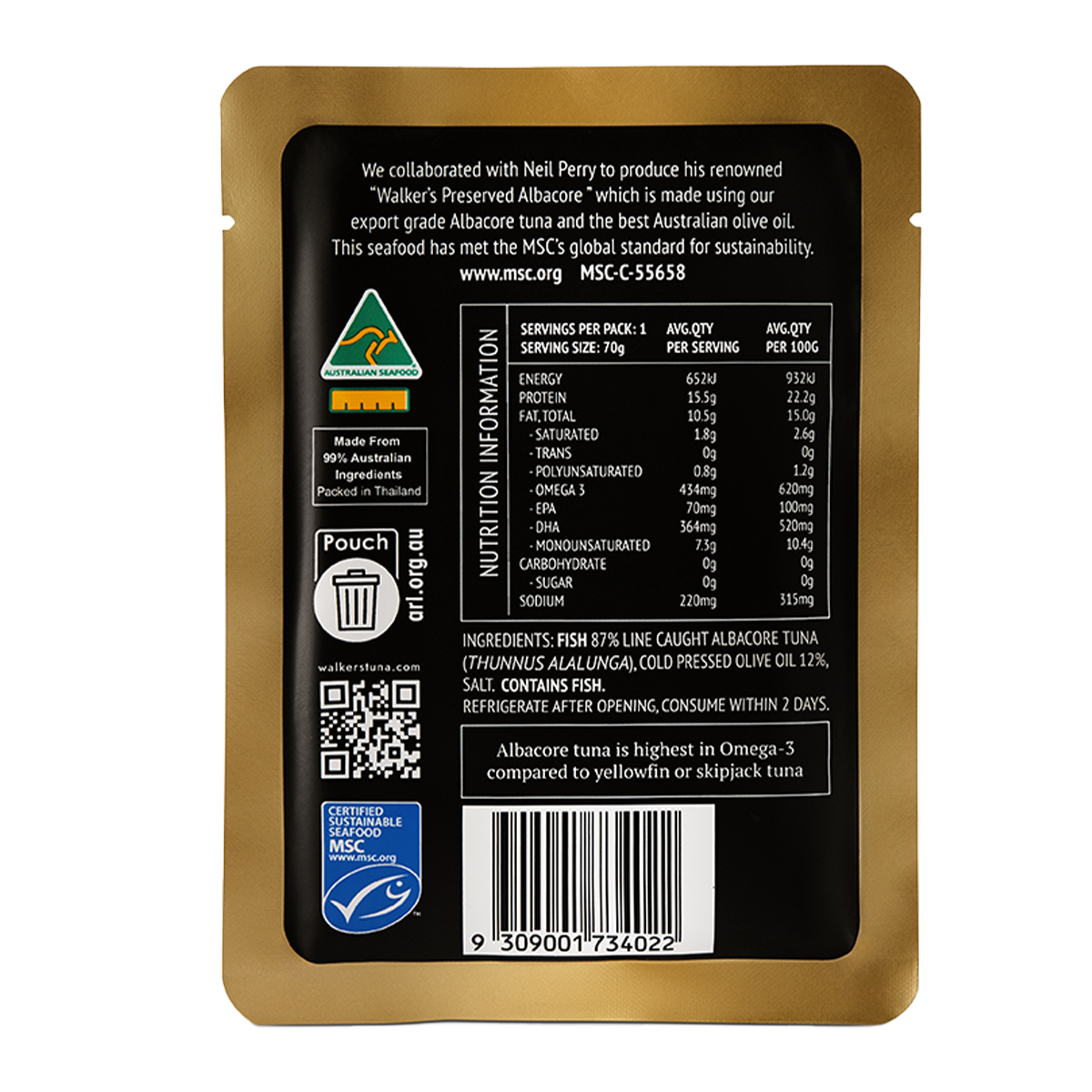 Walker's Tuna Albacore Tuna 70g
