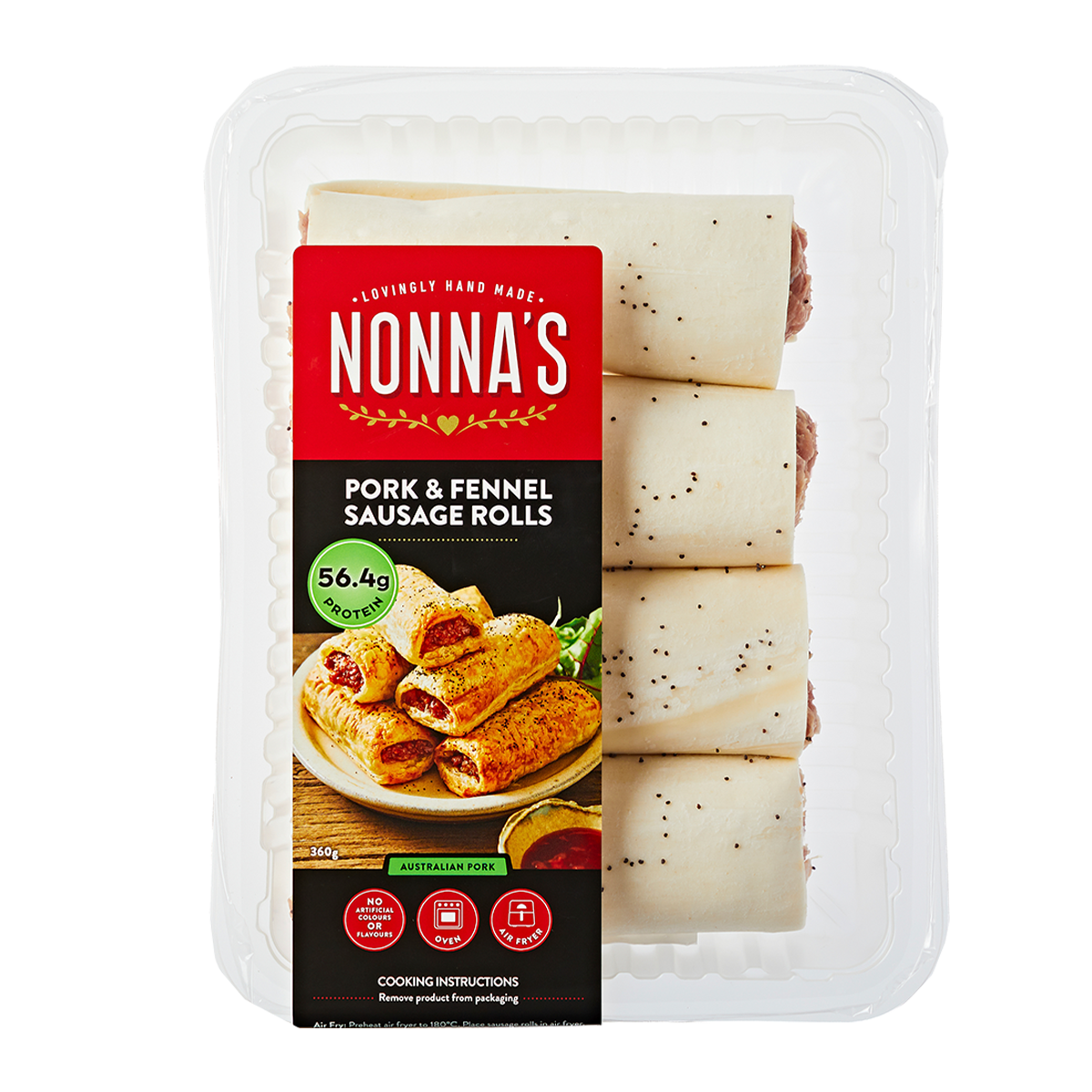 Nonna's Pork & Fennel Sausage Rolls 360g