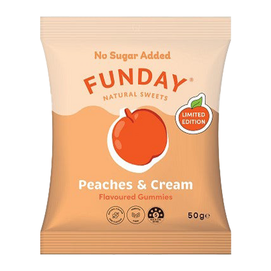 Funday Natural Sweets Peaches & Cream Gummies 50g