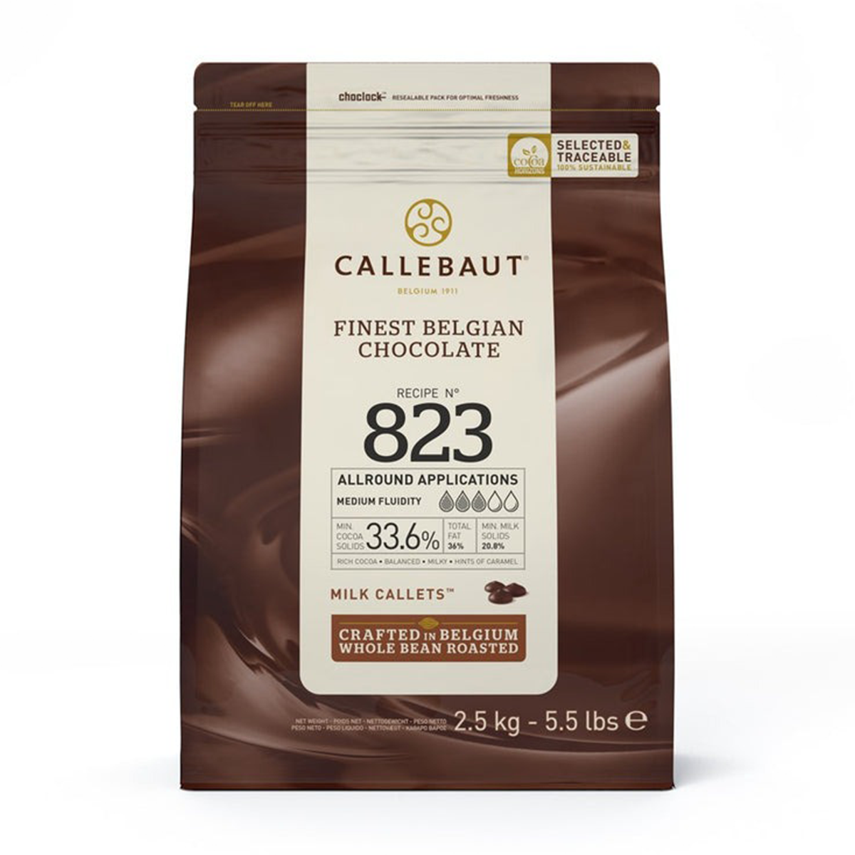 Callebaut Milk Chocolate Callets 33.6% 400g