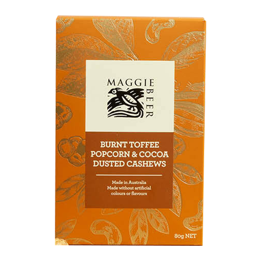 Maggie Beer Burnt Toffee Popcorn and Cocoa Dusted Cashews 80g