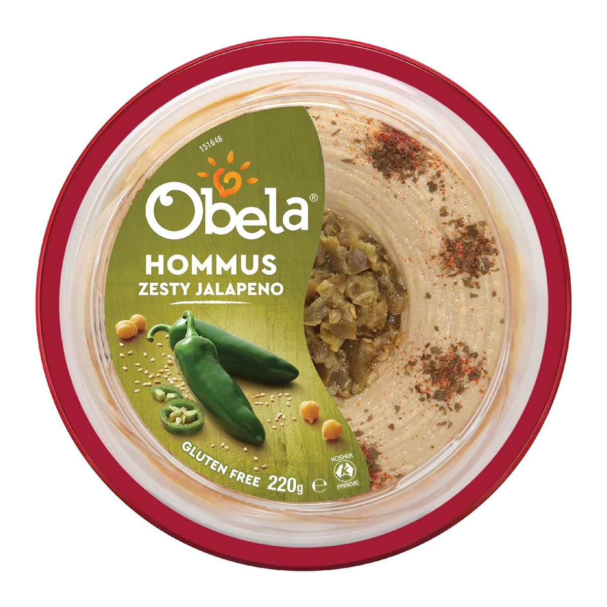 Obela Hommus Zesty Jalapeno 220g