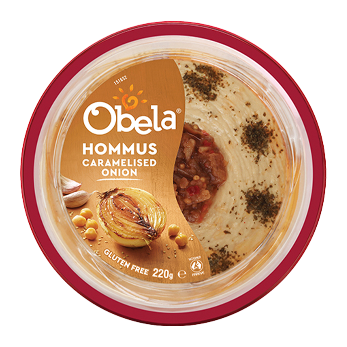 Obela Hommus Caramelised Onion 220g